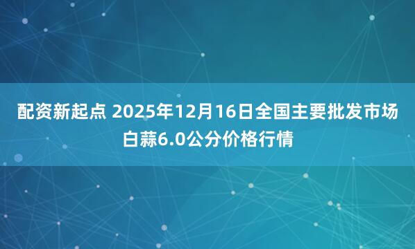 配资新起点 2025年12月16日全国主要批发市场白蒜6.0公分价格行情